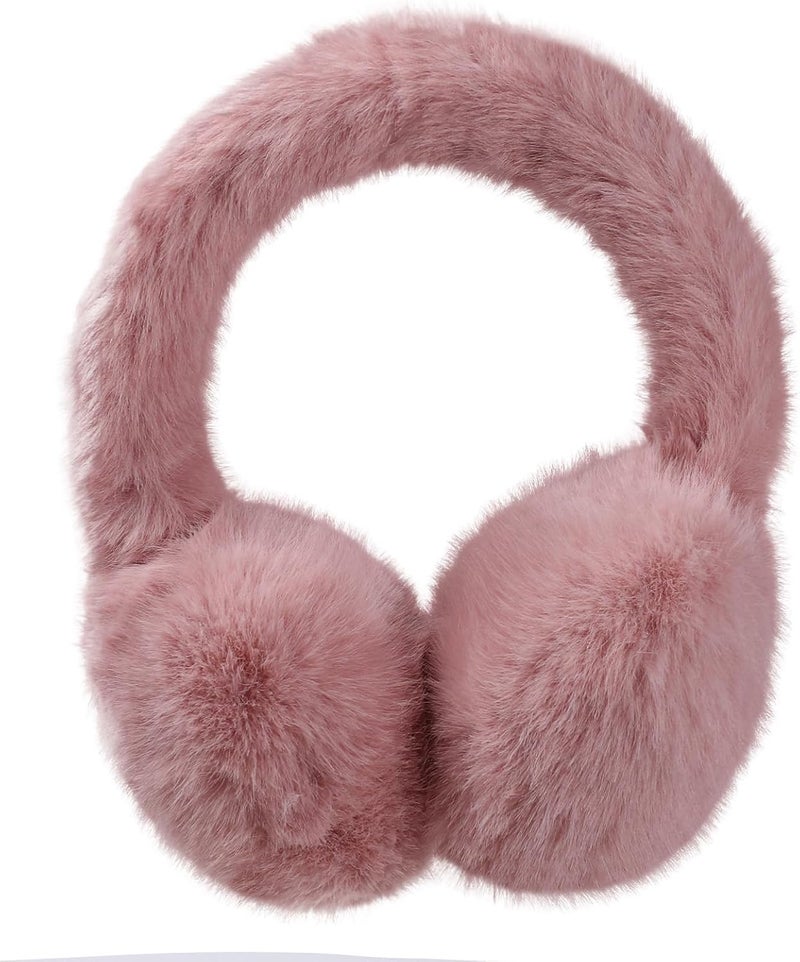KDVOG Store Women Winter Ear Muffs Gloves Set Girls Fluffy Earmuffs Cold Weather Faux Fur Ear Warmers Touch Screen Gloves - Image 4